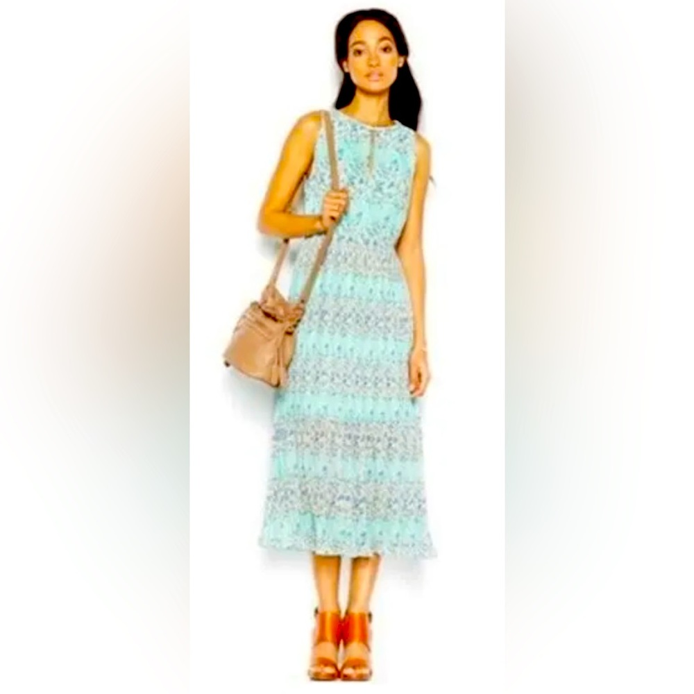 Maison Jules All over Floral Mint and Blue Dress. Size S. Good condition.